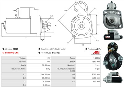 AS-PL S0525 EAN: 5902129015376.