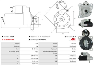 AS-PL S0537 EAN: 5902129015604.