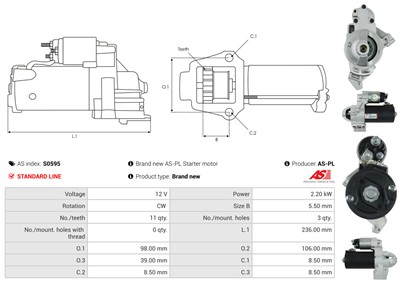 AS-PL S0595 EAN: 5902129033417.