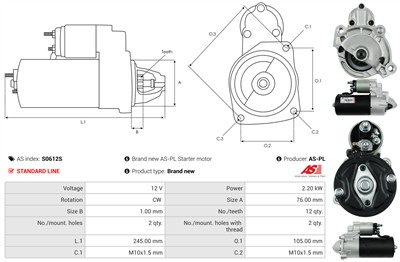 AS-PL S0612S EAN: 5902129044413.