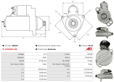 AS-PL S0622S EAN: 5902129049937.