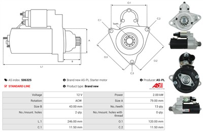AS-PL S0632S EAN: 5902129054115.