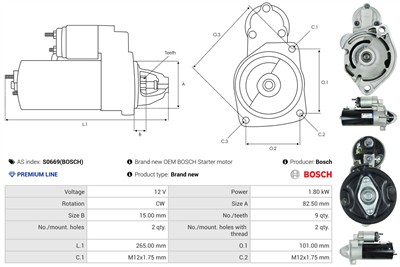 AS-PL S0669(BOSCH) EAN: 5902129083375.