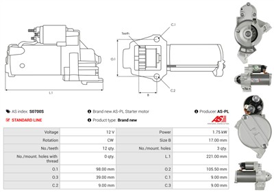 AS-PL S0700S EAN: 5902129097709.