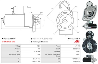 AS-PL S0719S EAN: 5902129105497.