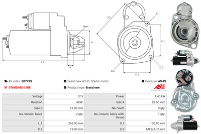 AS-PL S0773S EAN: 5902129109068.