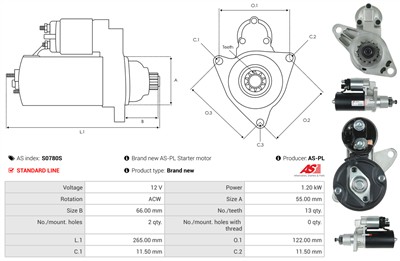 AS-PL S0780S EAN: 5902129110606.