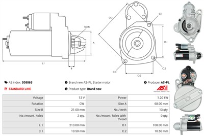 AS-PL S0886S EAN: 5902129145462.
