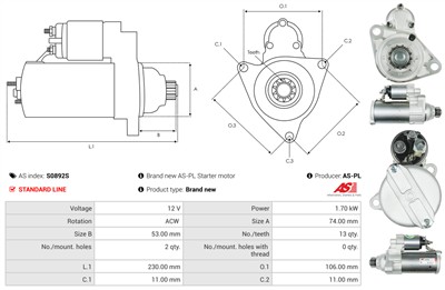 AS-PL S0892S EAN: 5902129148654.