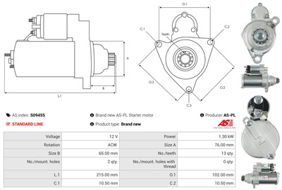 AS-PL S0945S EAN: 5902129208655.