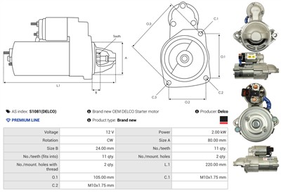 AS-PL S1081(DELCO) EAN: 5901259494785.