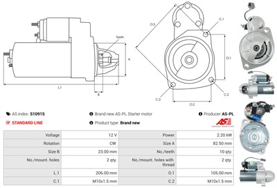 AS-PL S1091S EAN: 5902129118657.