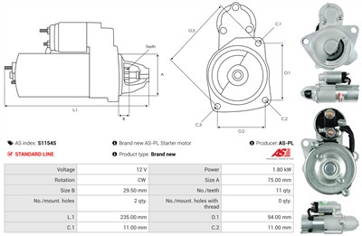 AS-PL S1154S EAN: 5902129057123.