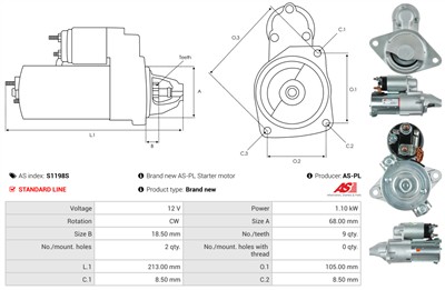 AS-PL S1198S EAN: 5902129111313.