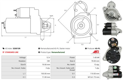 AS-PL S2001SR EAN: 5902129079712.