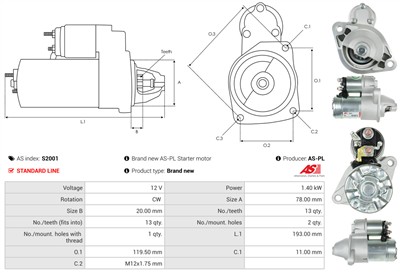 AS-PL S2001 EAN: 5901259421330.