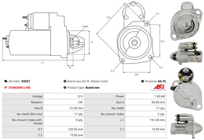 AS-PL S2027 EAN: 5901259429473.