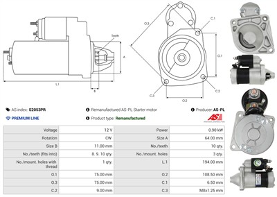 AS-PL S2053PR EAN: 5902129209508.