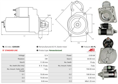 AS-PL S2053SR EAN: 5902129227212.