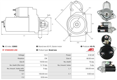 AS-PL S3003 EAN: 5901259421613.