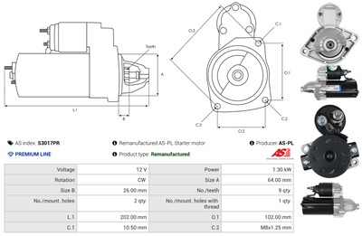 AS-PL S3017PR EAN: 5902129098232.