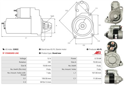 AS-PL S3022 EAN: 5901259421866.