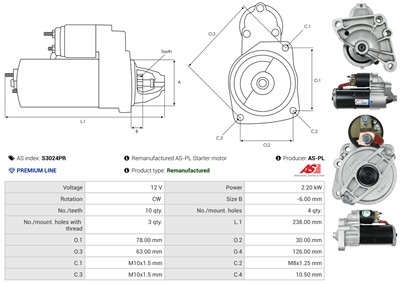 AS-PL S3024PR EAN: 5902129102120.