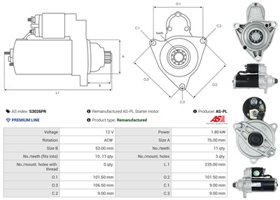 AS-PL S3026PR EAN: 5902129132257.