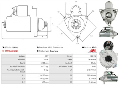 AS-PL S3026 EAN: 5901259421903.