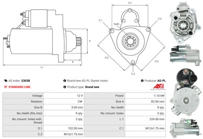 AS-PL S3038 EAN: 5901259422030.