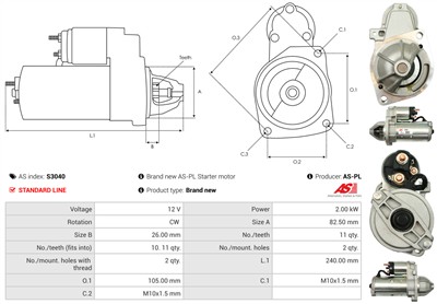 AS-PL S3040 EAN: 5901259422054.