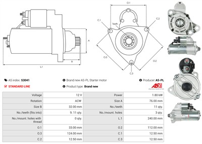 AS-PL S3041 EAN: 5901259422061.
