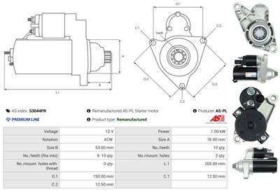 AS-PL S3044PR EAN: 5902129081371.