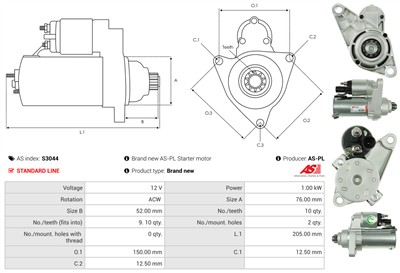 AS-PL S3044 EAN: 5901259422092.