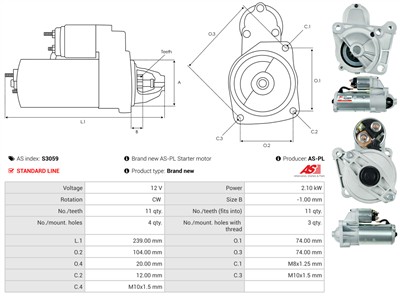 AS-PL S3059 EAN: 5901259422252.