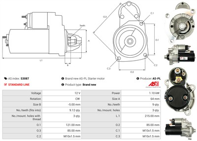 AS-PL S3087 EAN: 5901259468823.