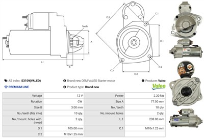 AS-PL S3109(VALEO) EAN: 5901259495072.