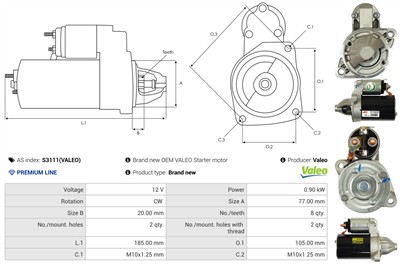 AS-PL S3111(VALEO) EAN: 5901259494617.