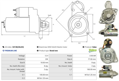 AS-PL S3136(VALEO) EAN: 5902129007425.