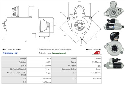 AS-PL S3153PR EAN: 5902129083603.