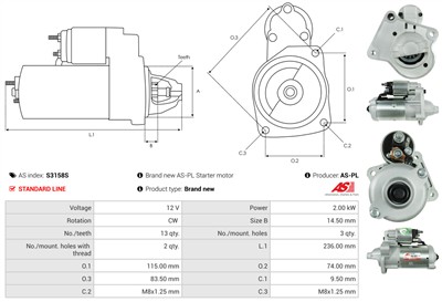 AS-PL S3158S EAN: 5902129057888.