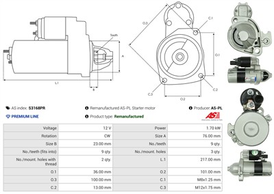 AS-PL S3168PR EAN: 5902129087144.