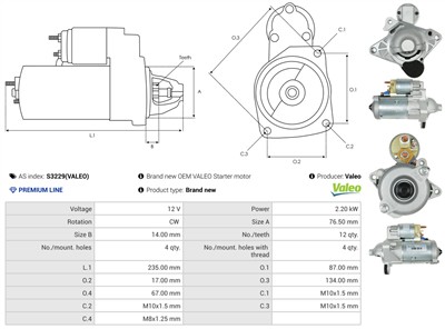 AS-PL S3229(VALEO) EAN: 5902129145509.