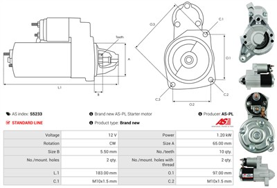 AS-PL S5233 EAN: 5902129036982.