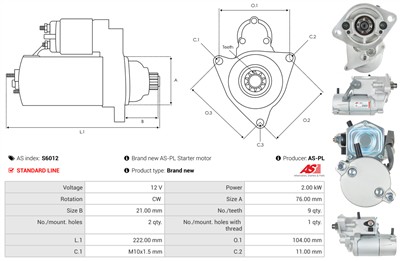AS-PL S6012 EAN: 5901259423518.