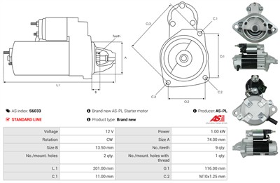AS-PL S6033 EAN: 5902129065890.