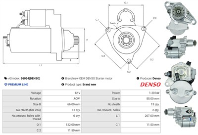 AS-PL S6034(DENSO) EAN: 5901259446753.