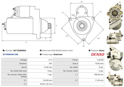 AS-PL S6110(DENSO) EAN: 5901259486933.