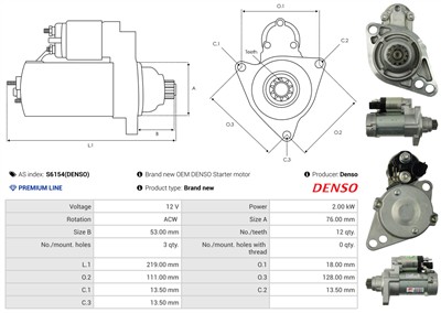 AS-PL S6154(DENSO) EAN: 5902129011187.