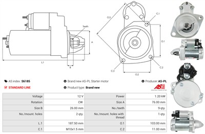 AS-PL S6185 EAN: 5902129022961.